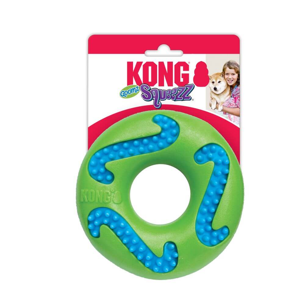 KONG Squeezz Goomz Ring Durable Dog Toy – Large